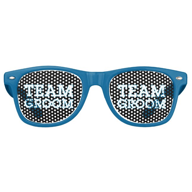 Team Groom Blue Kontur Black Sonnenbrille (Vorderseite)