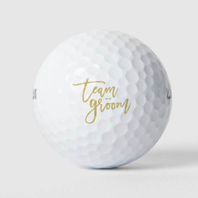 Team Groom Bow Krawatte Bachelor Partyball Golfball (Vorderseite)