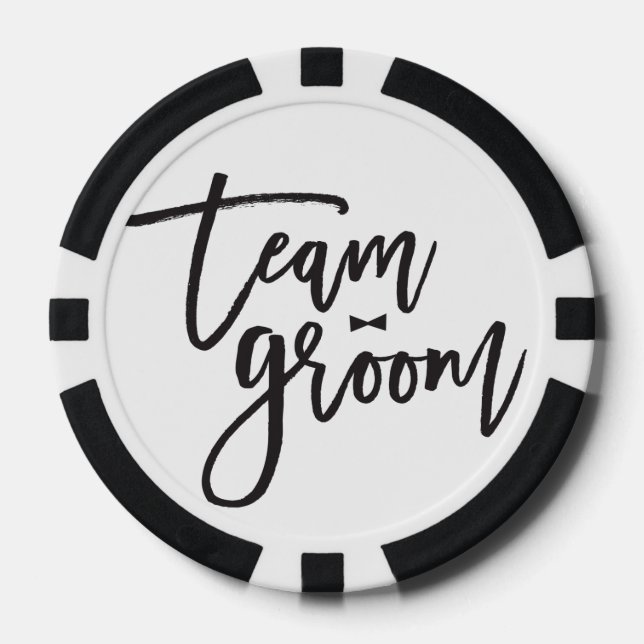 Team Groom Bow Tie Bachelor Party Poker Chips (Vorderseite)