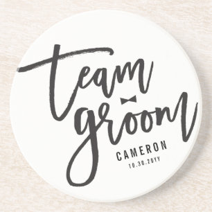 Team Groom Bow Tie Bachelor Party Wedding Custom Getränkeuntersetzer