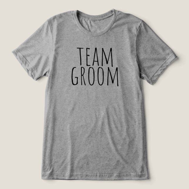 Team Groom Bridal Party Wedding Tri-Blend Shirt (Design Vorderseite)