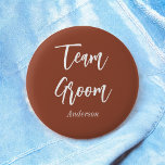 Team Groom Burnt Orange Terracotta Button<br><div class="desc">Team Groom Burnt Orange und Weiß Taste. Karo unten in unserer Shop-Kollektion für passende Artikel.</div>