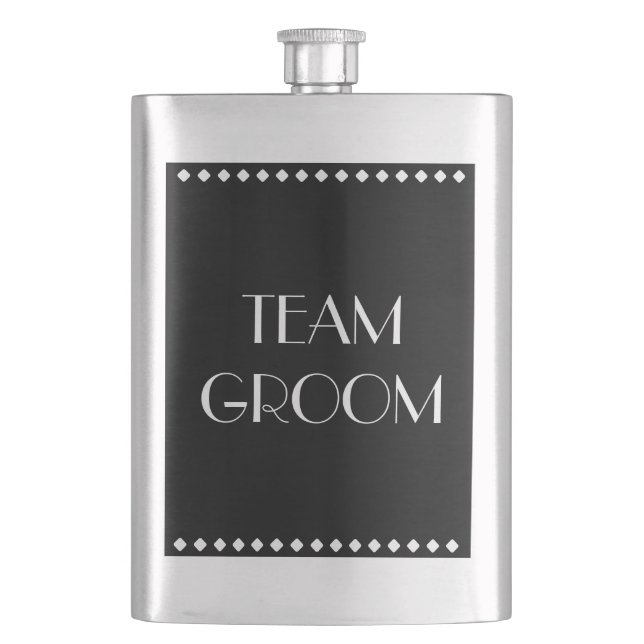 Team Groom Classic Flask Flachmann (Vorderseite)