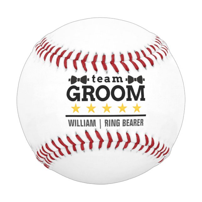 Team Groom Custom Wedding Baseball (Vorderseite)