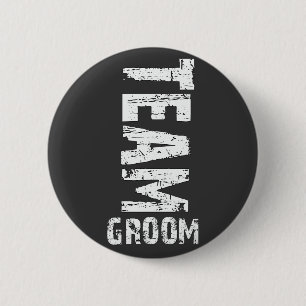 Team Groom Extra großer Grunge Text Button