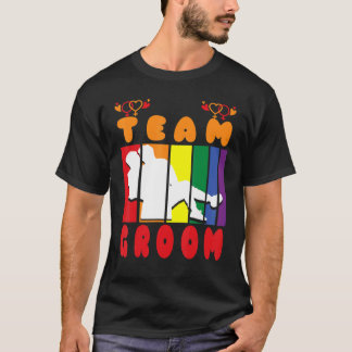 Team Groom Husband Crew gleiche geschlechtsspezifi T-Shirt