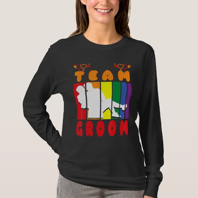 Team Groom Husband Crew same gender love T-Shirt (Vorderseite)