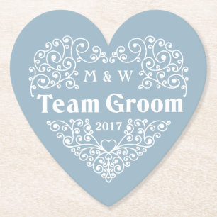 Team Groom kundenspezifische Monogramme und Unters Untersetzer