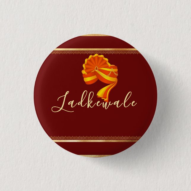 Team Groom Ladkewale Abzeichen  Knopf Button (Vorderseite)
