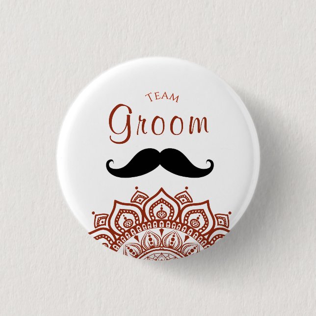 Team Groom ladkewale badge  Button (Vorderseite)