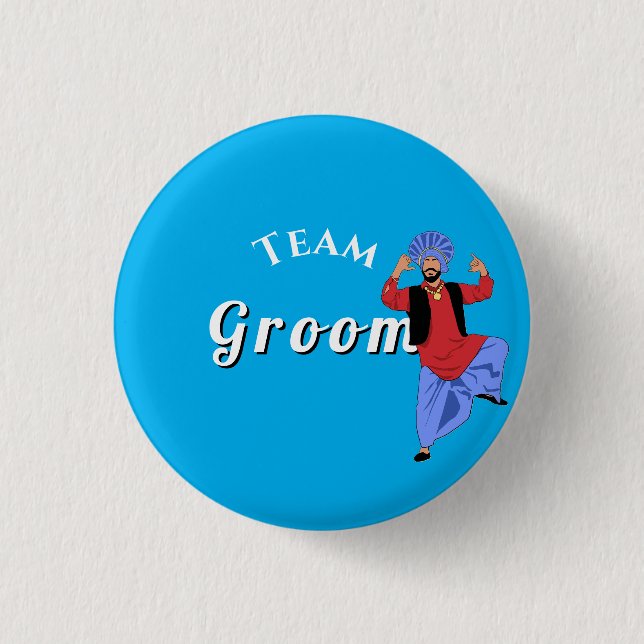 Team Groom ladkewale badge  Button (Vorderseite)