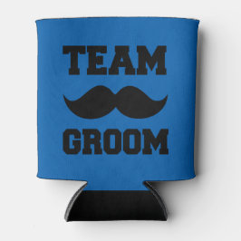 Team Groom lustiger Schnurrbart kann cooler Dosenkühler