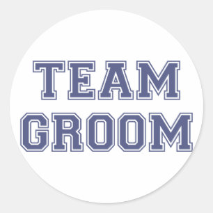Team Groom Runder Aufkleber