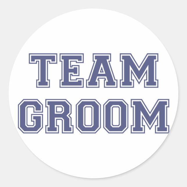 Team Groom Runder Aufkleber (Vorderseite)