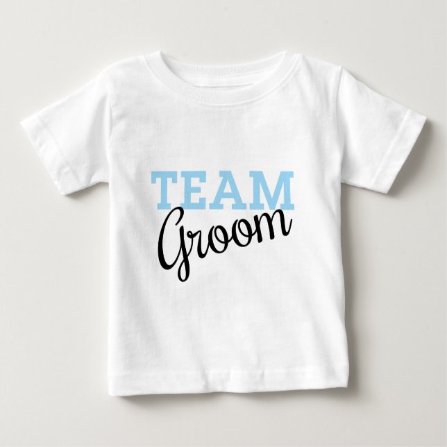 Team Groom Script Baby T-shirt (Vorderseite)