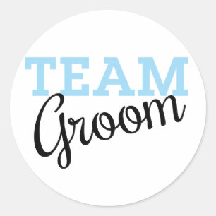 Team Groom Script Runder Aufkleber