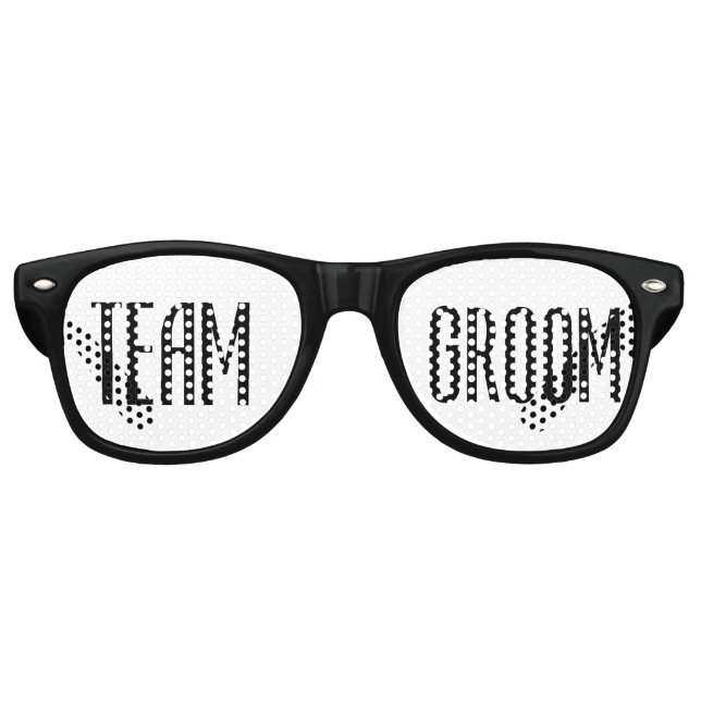 Team Groom Sonnenbrille Cool Moderne Schwarz und W (Vorderseite)