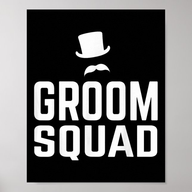Team Groom Squad Wedding Bachelor Party Geschenk M Poster (Vorne)