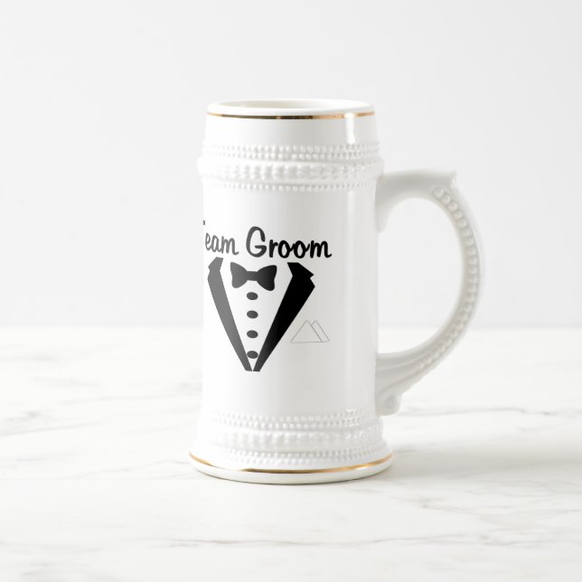 Team Groom Stein Bierglas (Rechts)