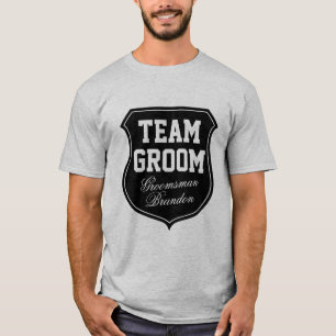 Team Groom t Shirts mit Namen personalisiert