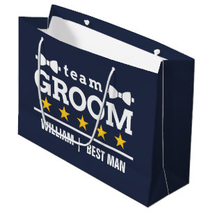 Team Groom TRAUZEUGE Bachelor Navy Blue Große Geschenktüte
