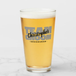 Team Groom Trauzeuge Bachelor Party Black Glas