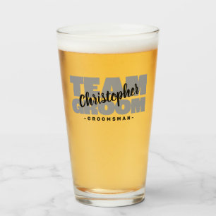 Team Groom Trauzeuge Bachelor Party Black Glas