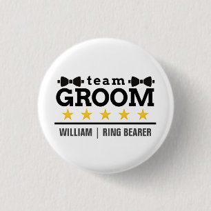 Team Groom   TRAUZEUGE   Bachelor   SCHWARZ-WEISS Button