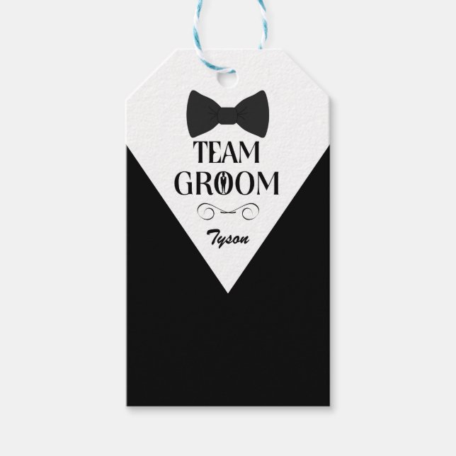 Team Groom - Trauzeugen - Geschenkmarke Geschenkanhänger (Vorderseite)