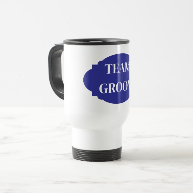Team Groom Travel Mug Reisebecher (Vorderseite Links)