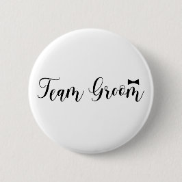 Team Groom, Wedding, Bachelor Name Tag Button