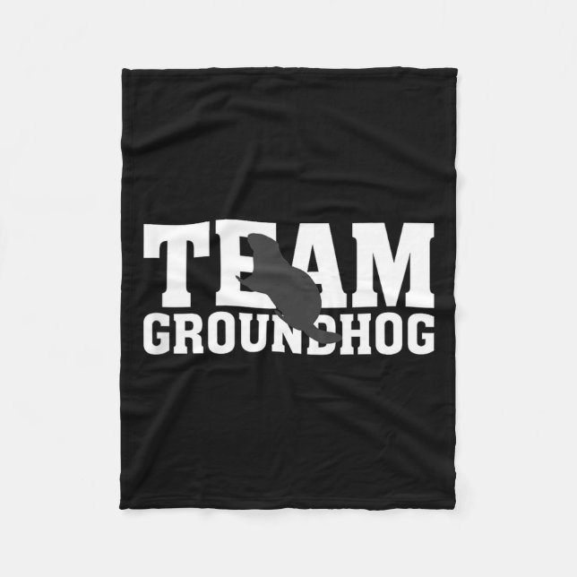 Team Groundhog Lustiger Groundhog Day Tank Top  Fleecedecke (Vorderseite)