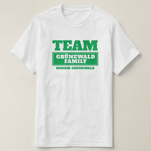 Team grün personalisierte Familie oder Gruppe T - T-Shirt