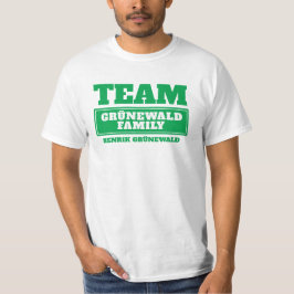 Team grün personalisierte Familie oder Gruppe T -  T-Shirt