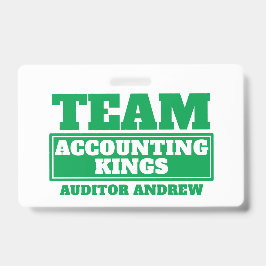 Team-grünes personalisierter Name Team Gebäude Abz Ausweis