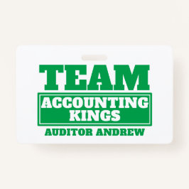 Team-grünes personalisierter Name Team Gebäude Abz Ausweis