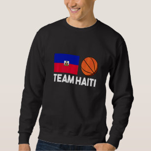Team Haiti Haitianische Flagge Basketball Fan 3 Sweatshirt