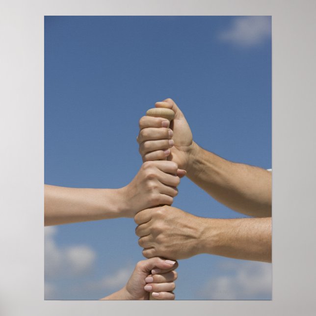 Team Hands on Bat Poster (Vorne)