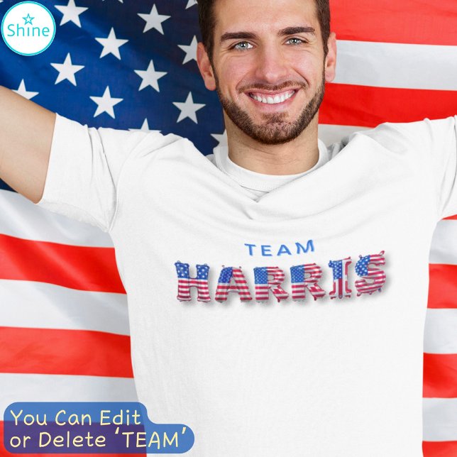 TEAM HARRIS Kamala Harris Supporter Balloon Letter T-Shirt (Von Creator hochgeladen)