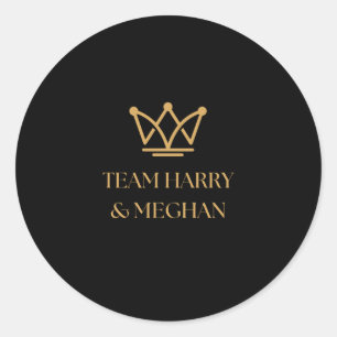 TEAM HARRY & MEGHAN MIT GOLD CROWN RUNDER AUFKLEBER