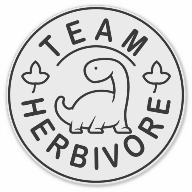 Team Herbivore Aufkleber (Vorderseite)