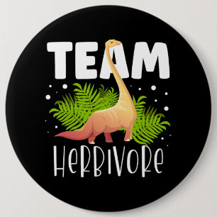 Team Herbivore Brachiosaurus Dinosaur Future Paleo Button