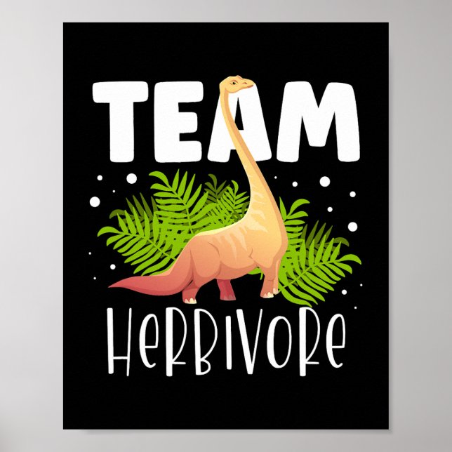 Team Herbivore Brachiosaurus Dinosaur Future Paleo Poster (Vorne)
