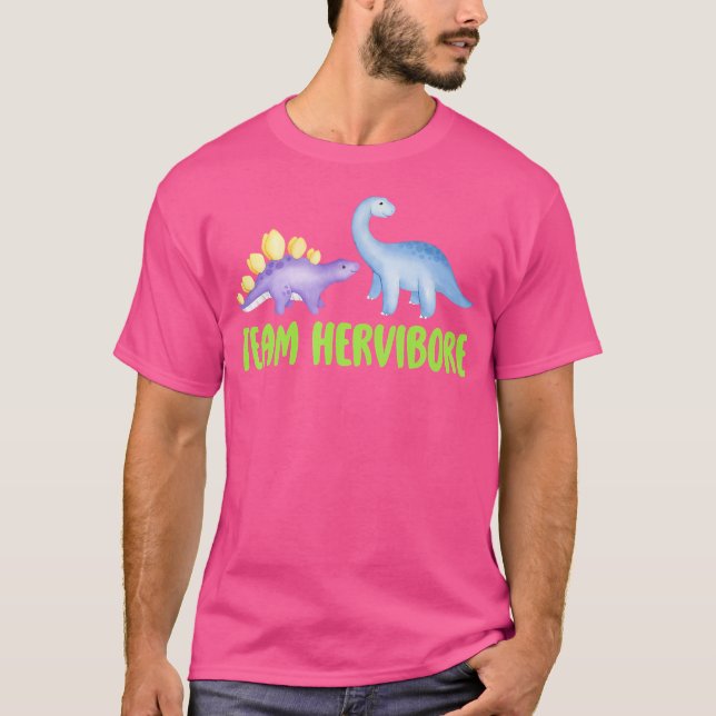 Team Herbivore Niedlich Dinosaur Kids Paleo Enthus T-Shirt (Vorderseite)