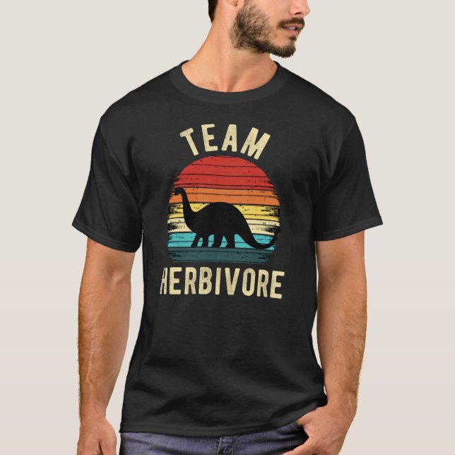 Team Herbivore Retro vegan T-Shirt (Vorderseite)
