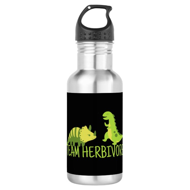 Team Herbivore Vegan Edelstahlflasche (Vorderseite)