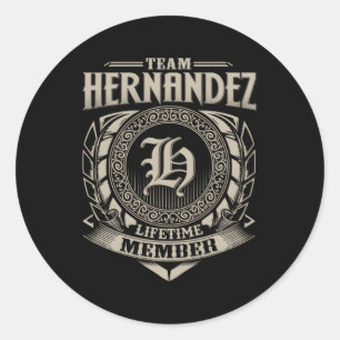 Team Hernandez Lifetime Mitglied Familie Hernandez Runder Aufkleber