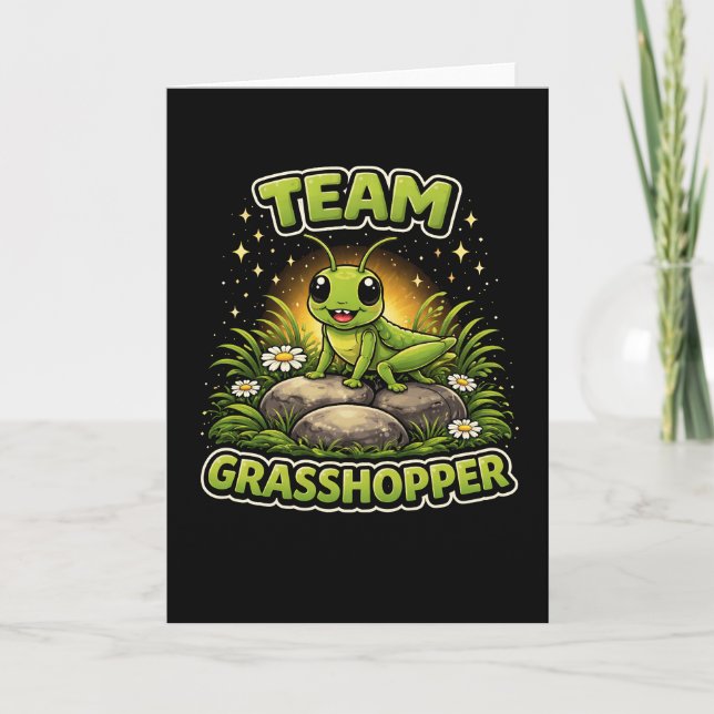 Team Heuschrecke Feiertagskarte (Vorderseite)
