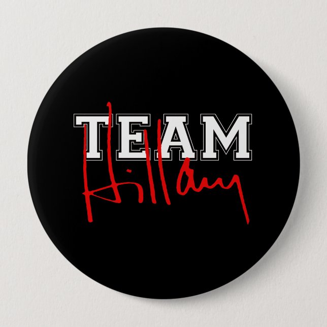 TEAM HILLARY WHITE.png Button (Vorderseite)