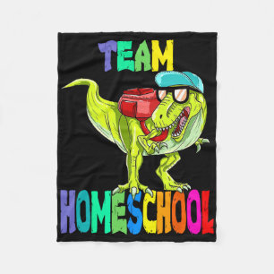 Team Homeschool Dinosaur T Rex Zurück zur Schule Fleecedecke